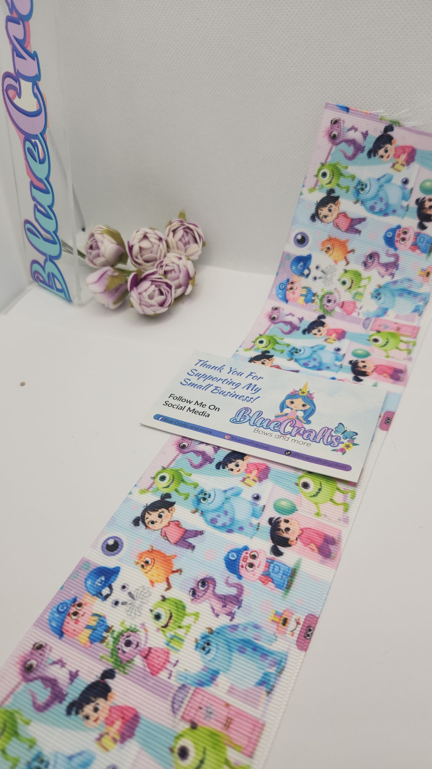 Grosgrain Ribbon 3inch "Monsters Inc"