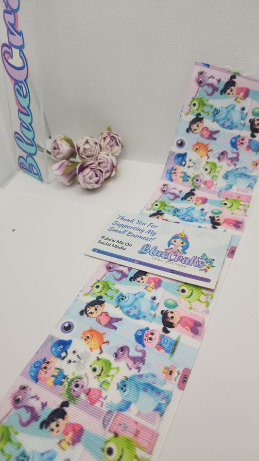 Grosgrain Ribbon 3inch "Monsters Inc"