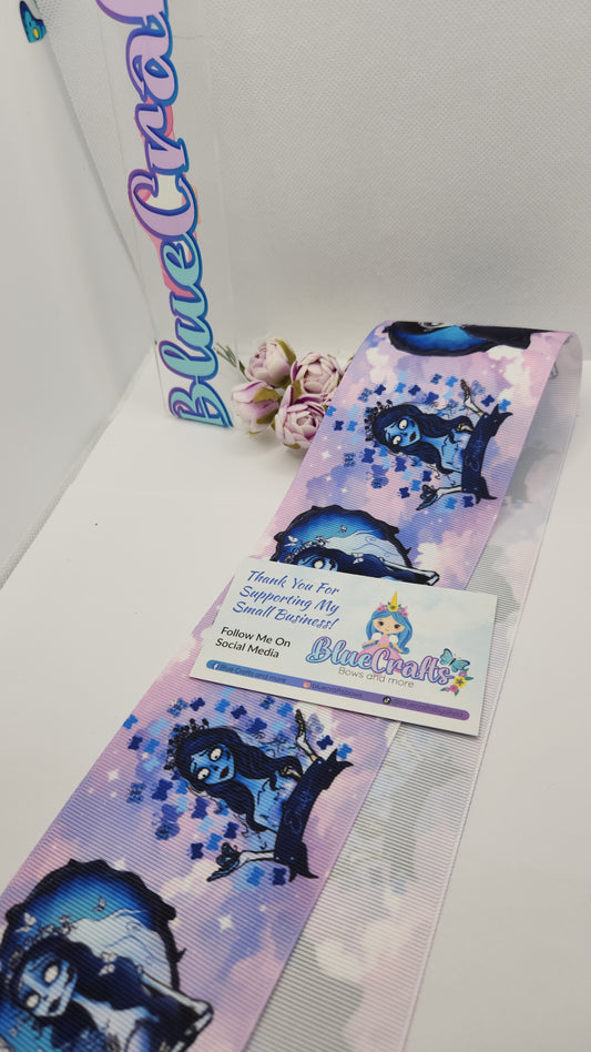 Grosgrain Ribbon 3 inch "Corpse Bride"