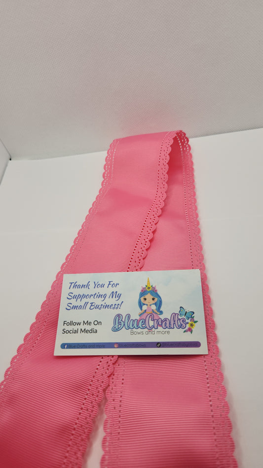 Scallop Grosgrain Ribbon "Hot Pink"