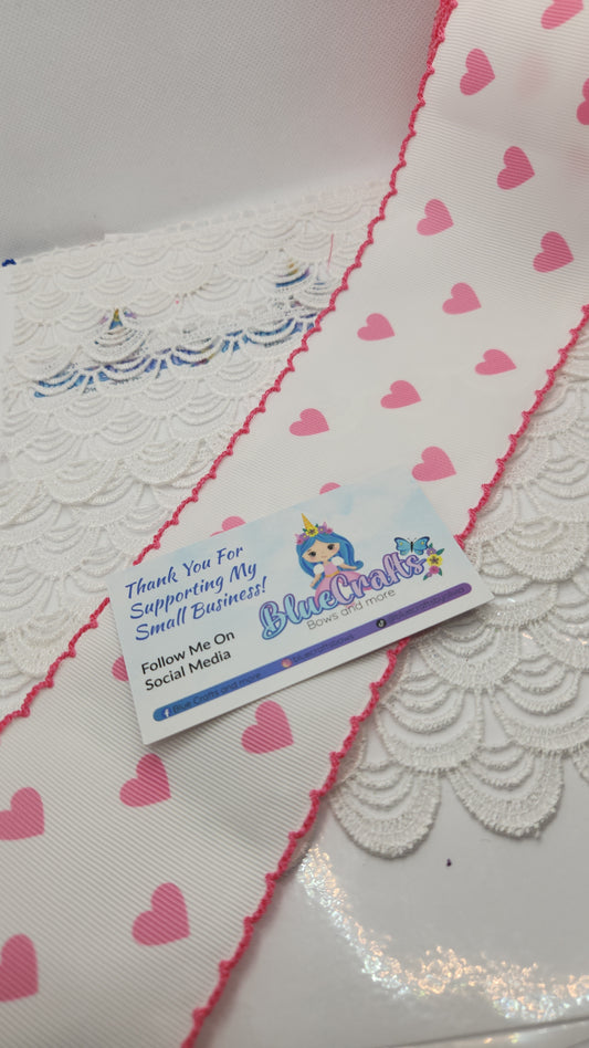 Moonstitich Print Ribbon "Pink Hearts 💕"